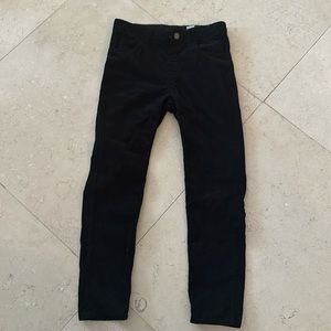 H&M Black slim fit corduroy pants boys size 8